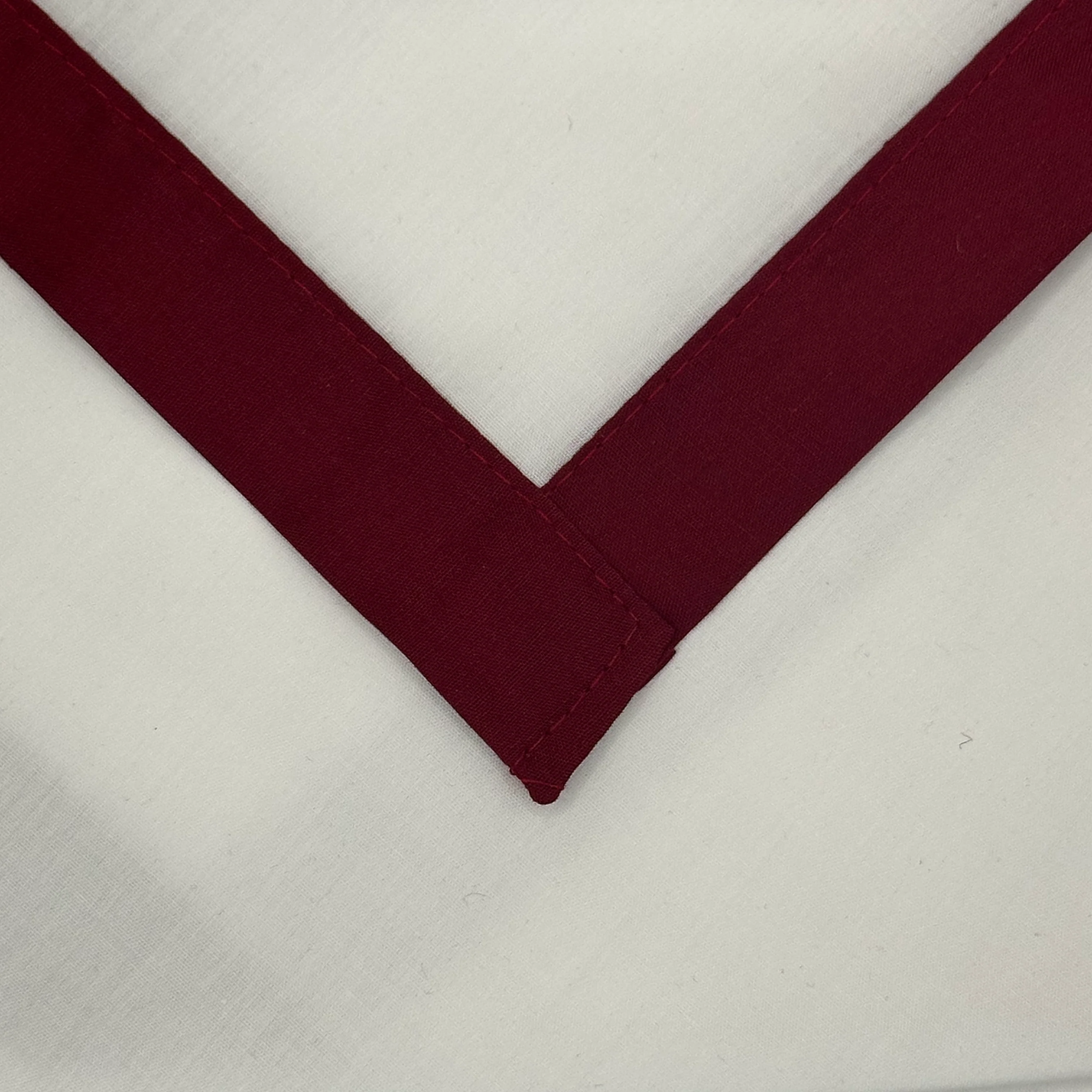 Adult Necker with Trim - White / Crimson