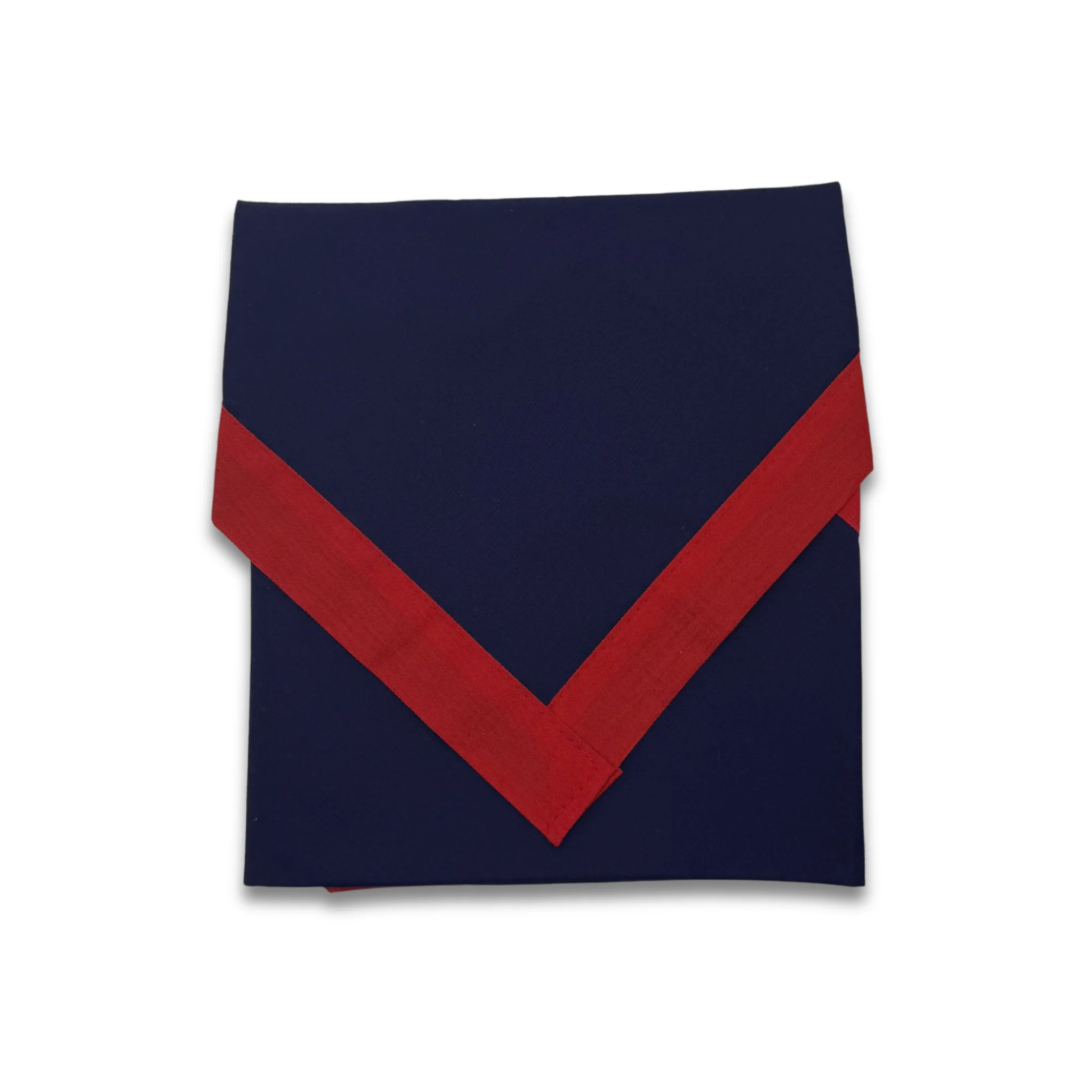 Child Necker with Trim - French Navy/Scarlet (100% Cotton)