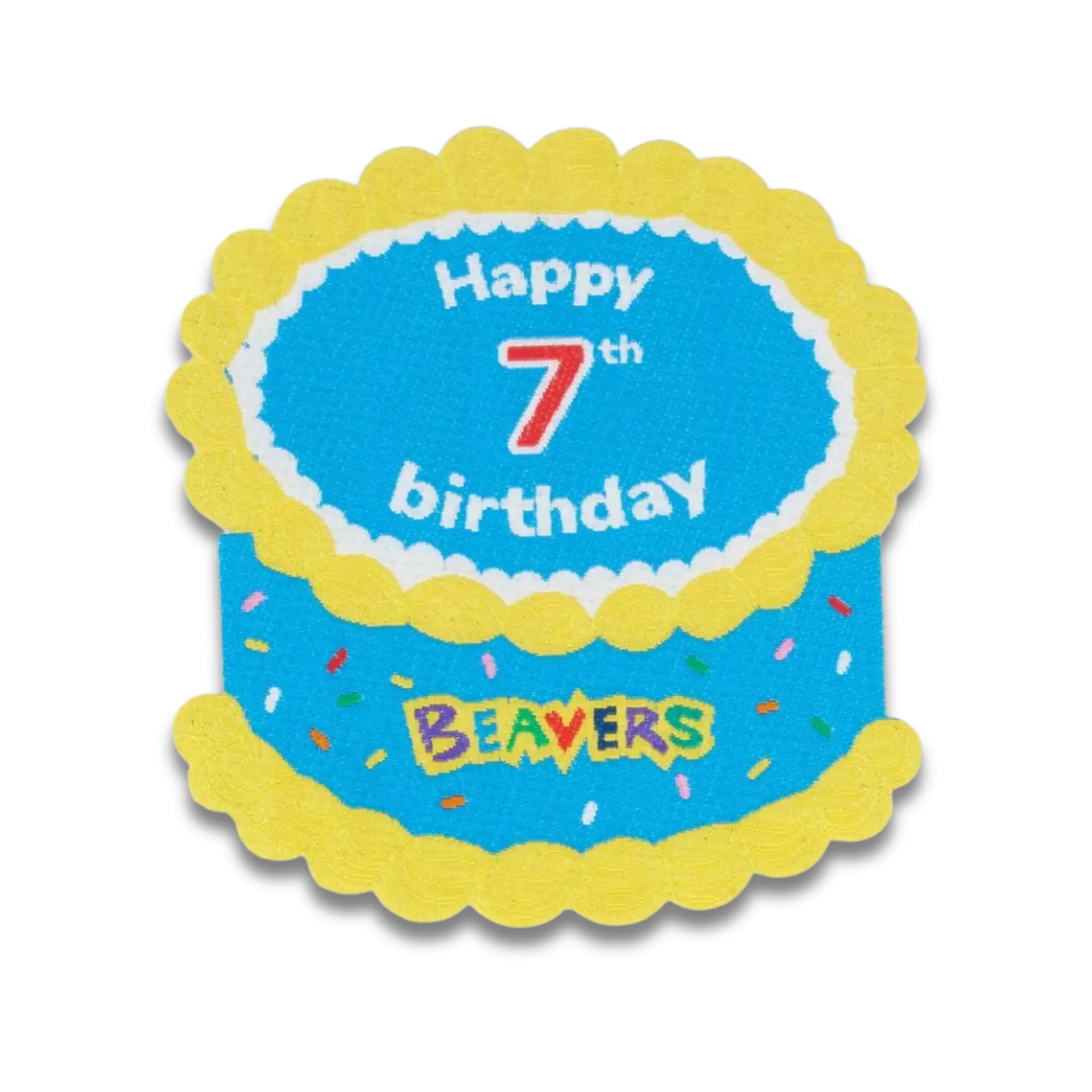 Beavers Happy 7th Birthday Blanket Badge