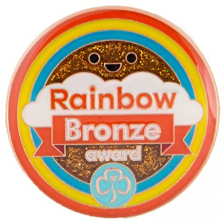 Bronze award - Rainbows metal badge