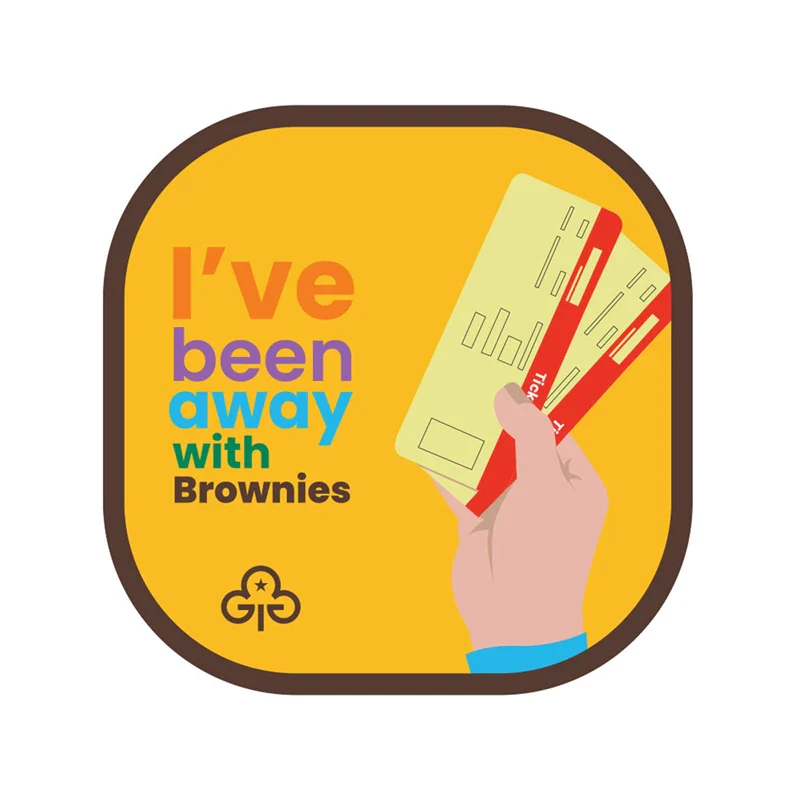 Brownies I've been away woven badge