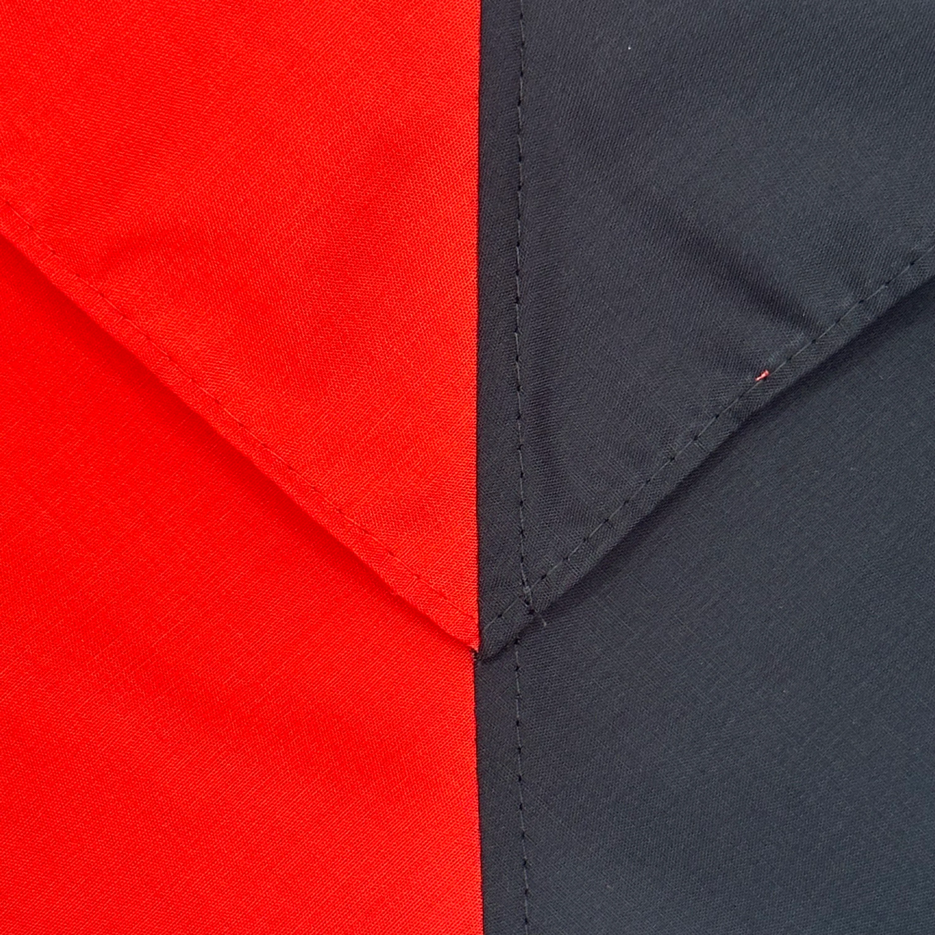 Adult Necker Half and Half - Scarlet / Black