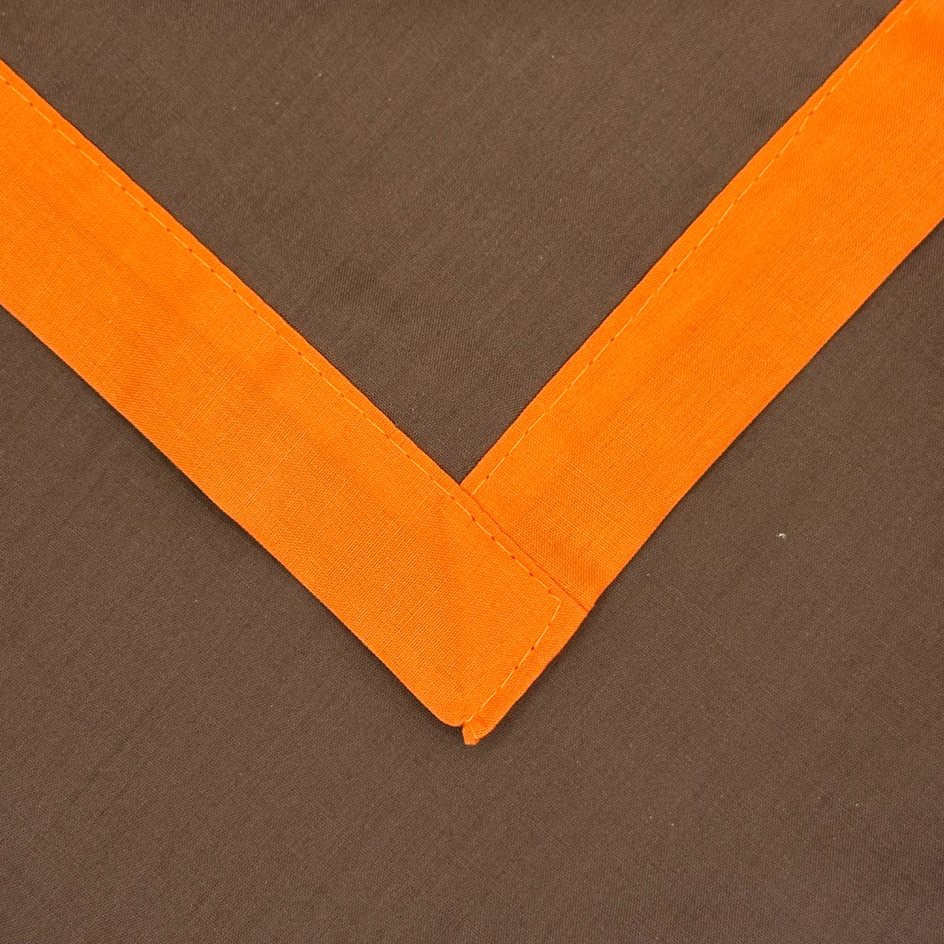 Child Necker with Trim - Dark Brown / Tangerine