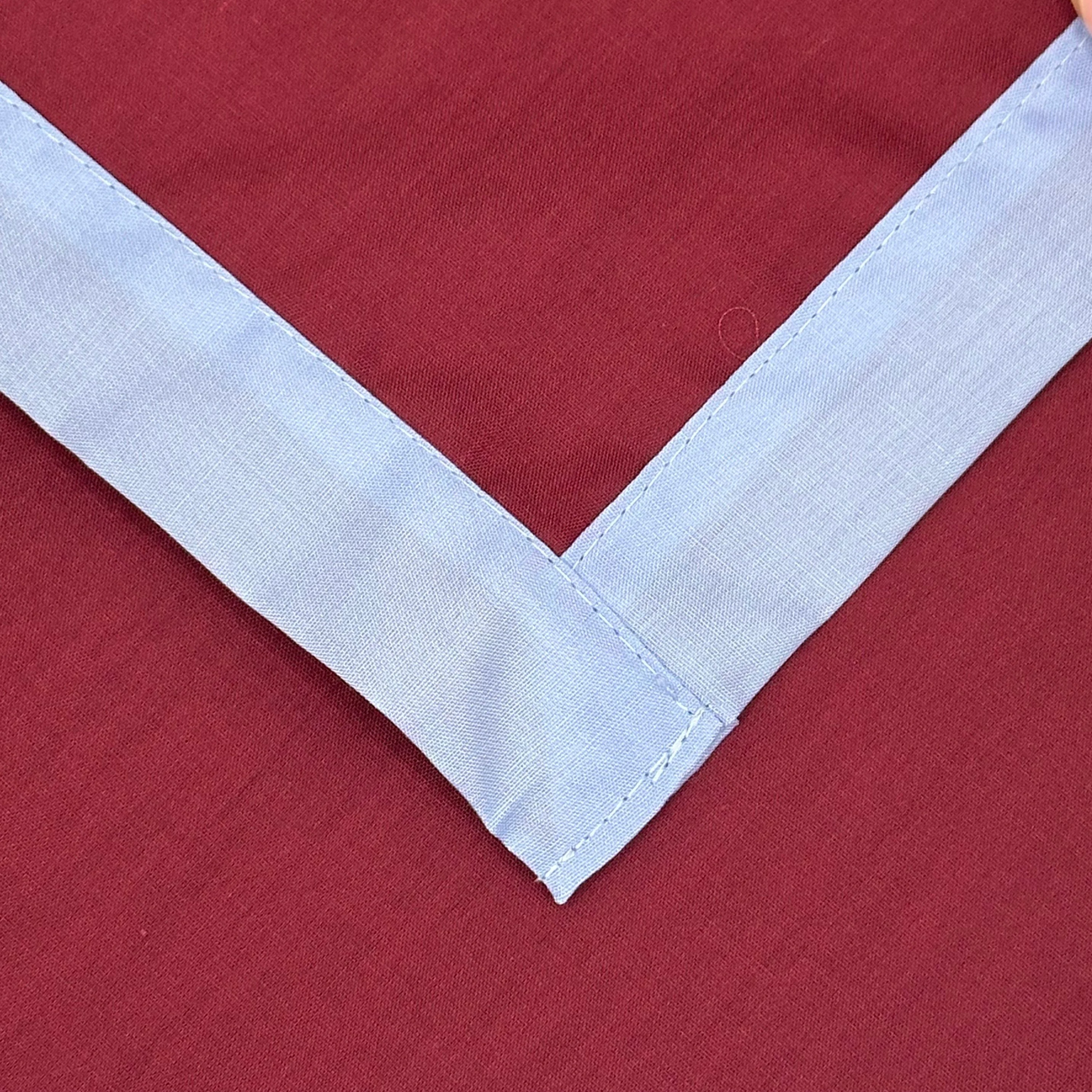 Adult Necker with Trim - Maroon / Sky