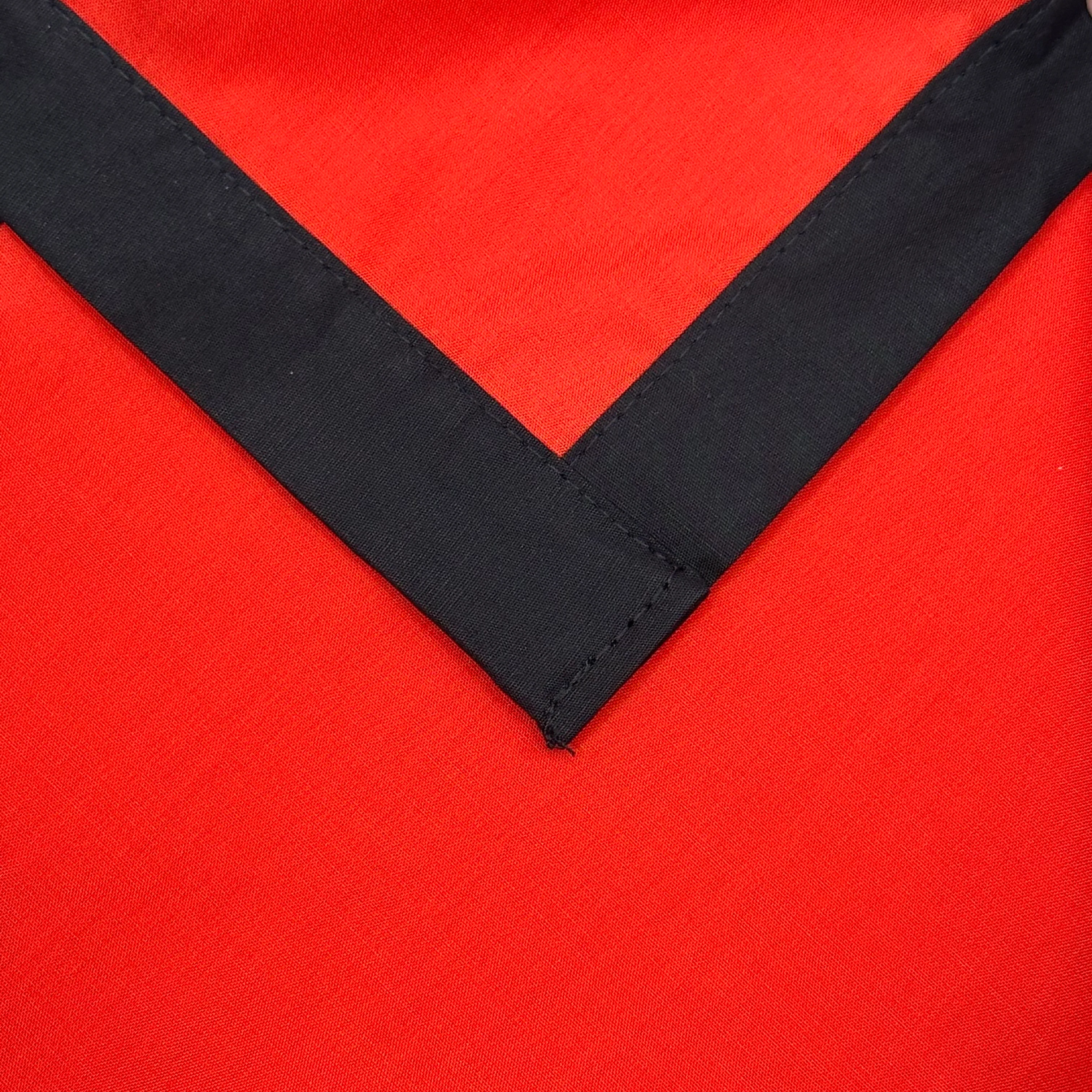 Adult Necker with Trim - Scarlet / Black