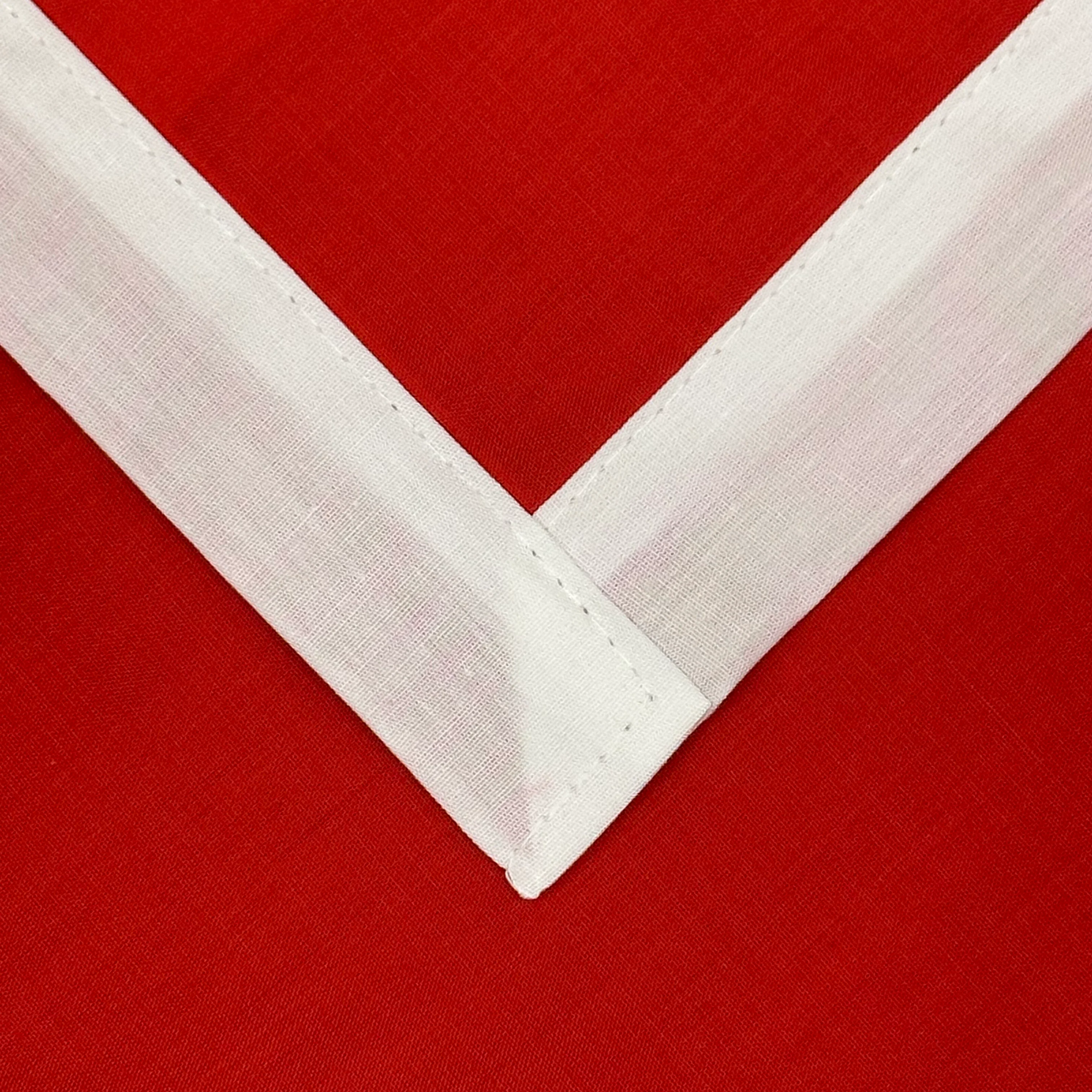 Child Necker with Trim - Scarlet / White
