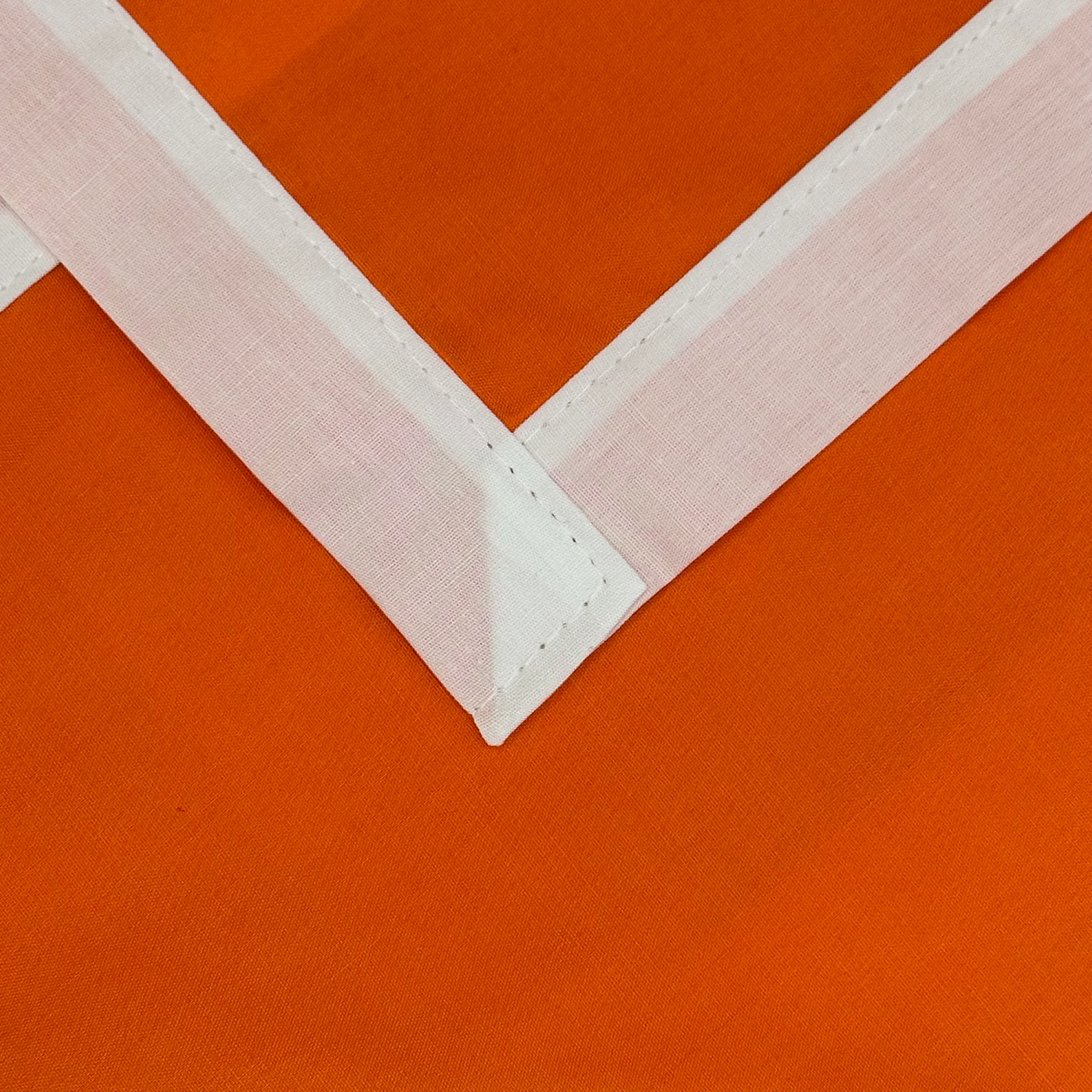 Adult Necker with Trim - Tangerine / White