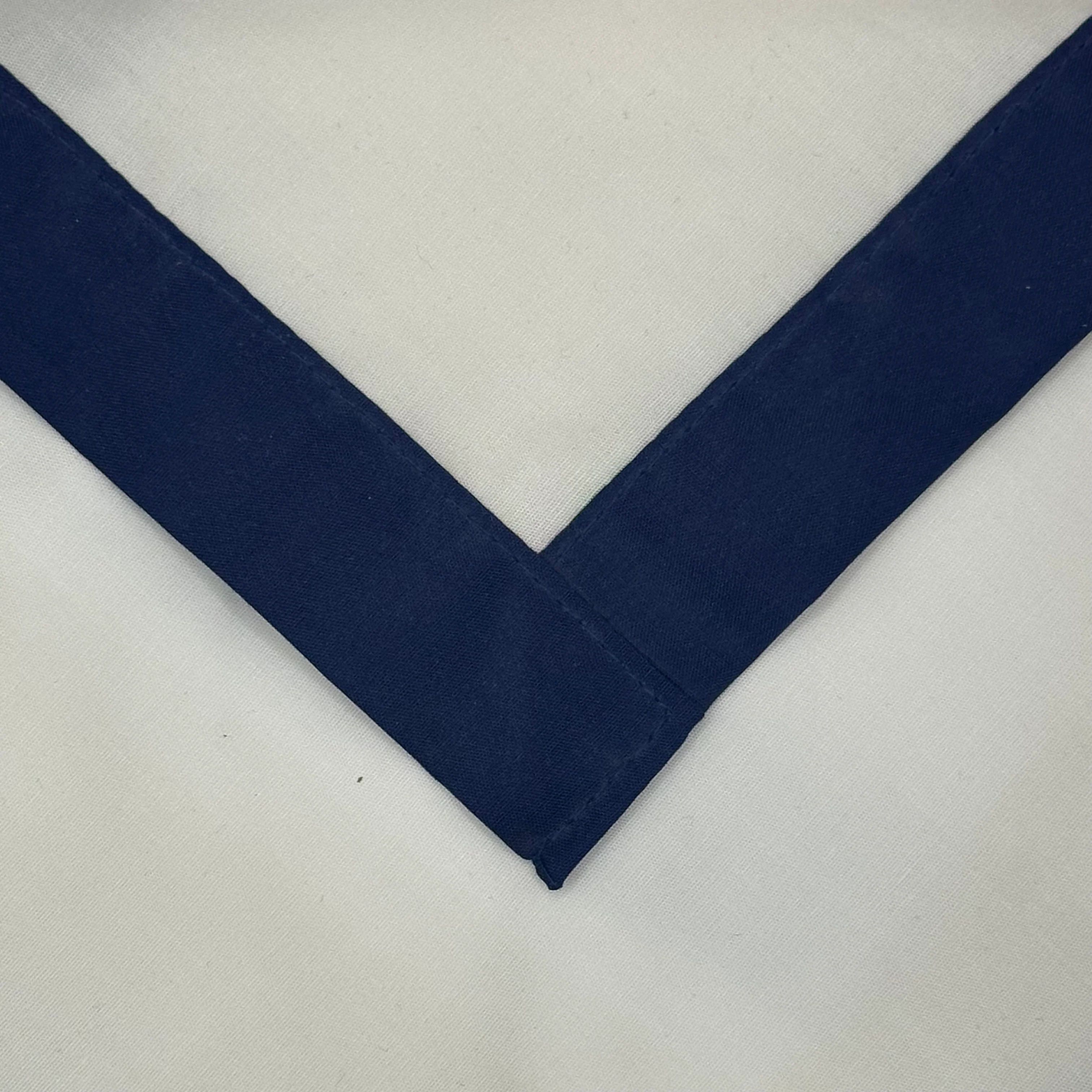Adult Necker with Trim - White / French Navy