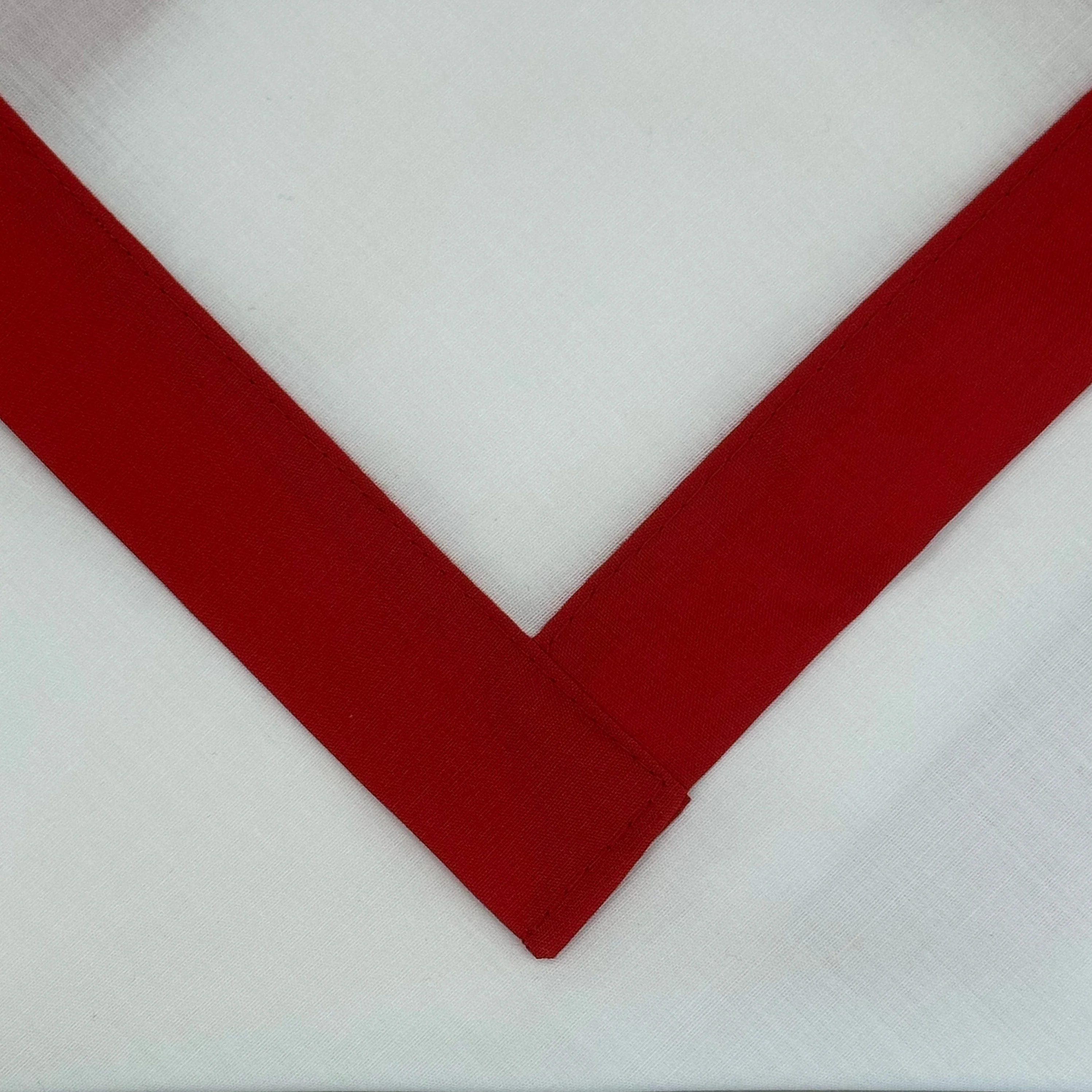 Child Necker with Trim - White / Scarlet