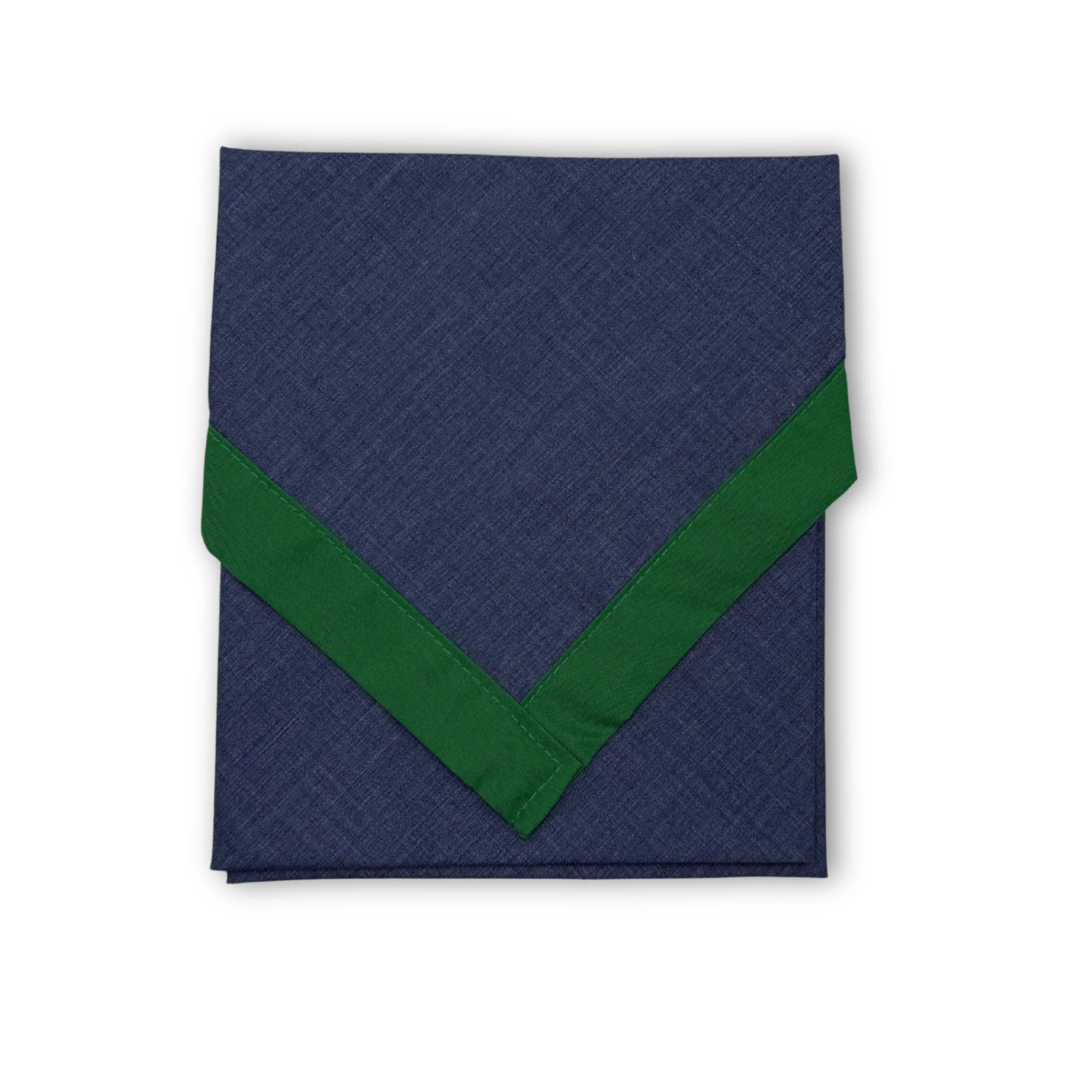 Child Necker with Trim - Denim Grey/Emerald Trim