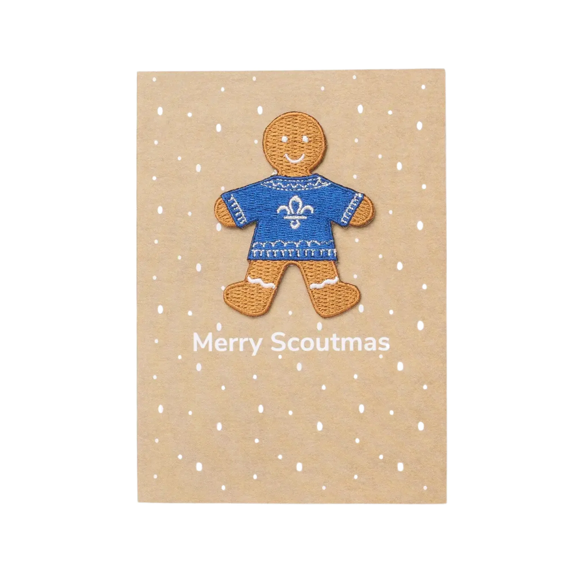 Fleur de Lis Gingerbread Card with Badge