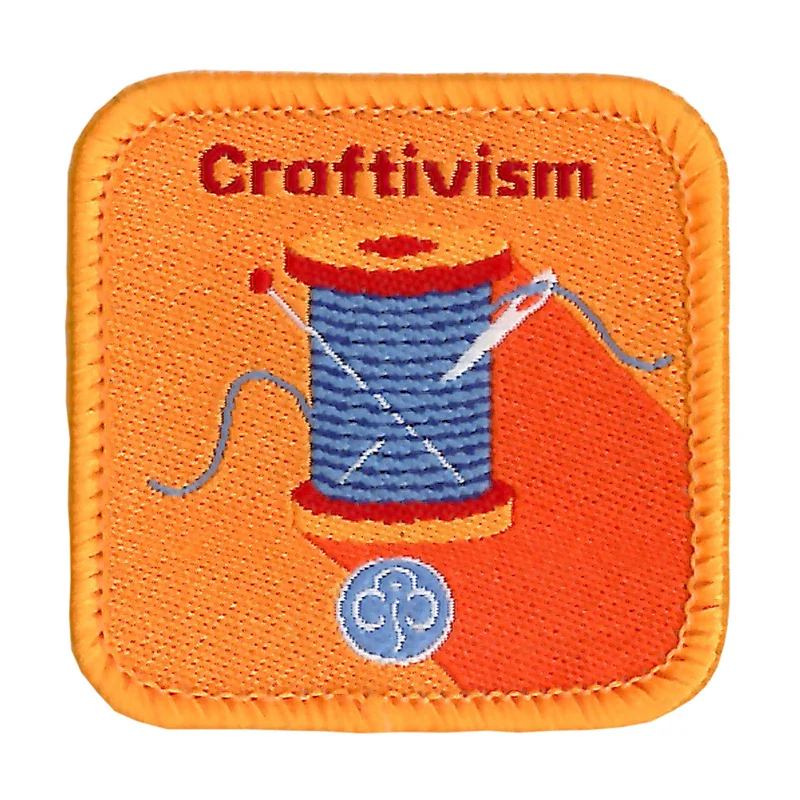 Guides Craftivism woven badge