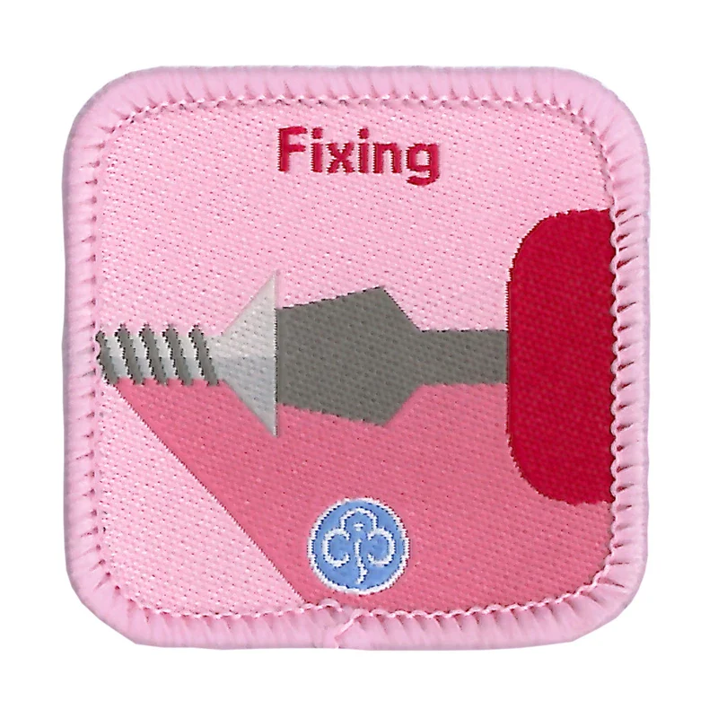 Guides Fixing woven badge