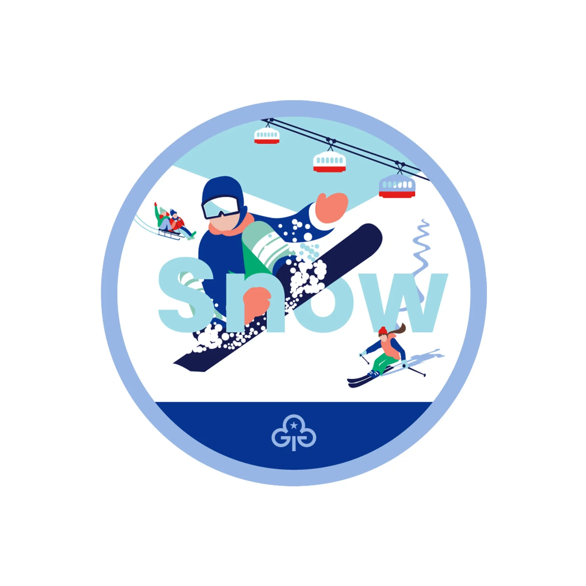 Guides snow adventure woven badge