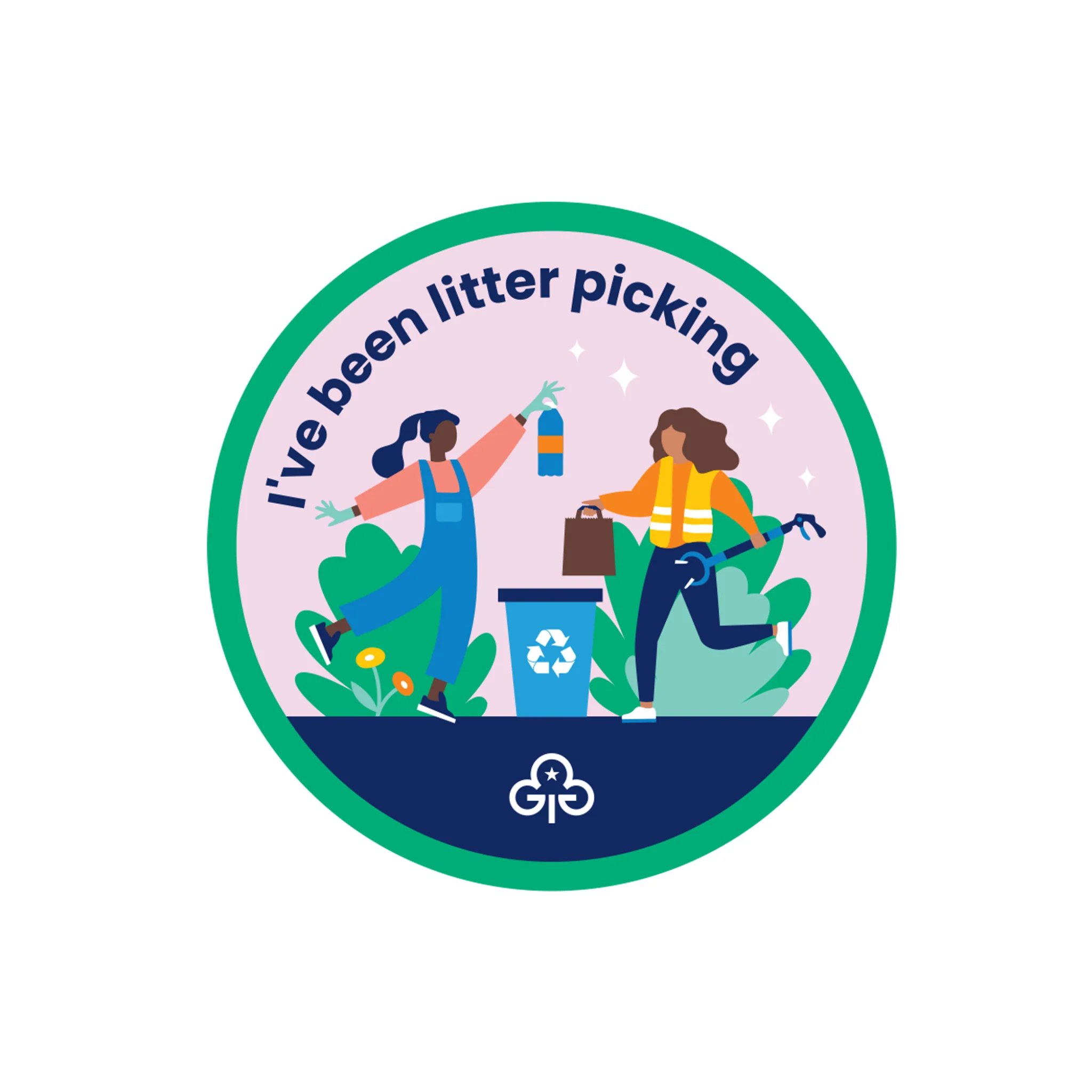 I've Been Litter Picking woven badge