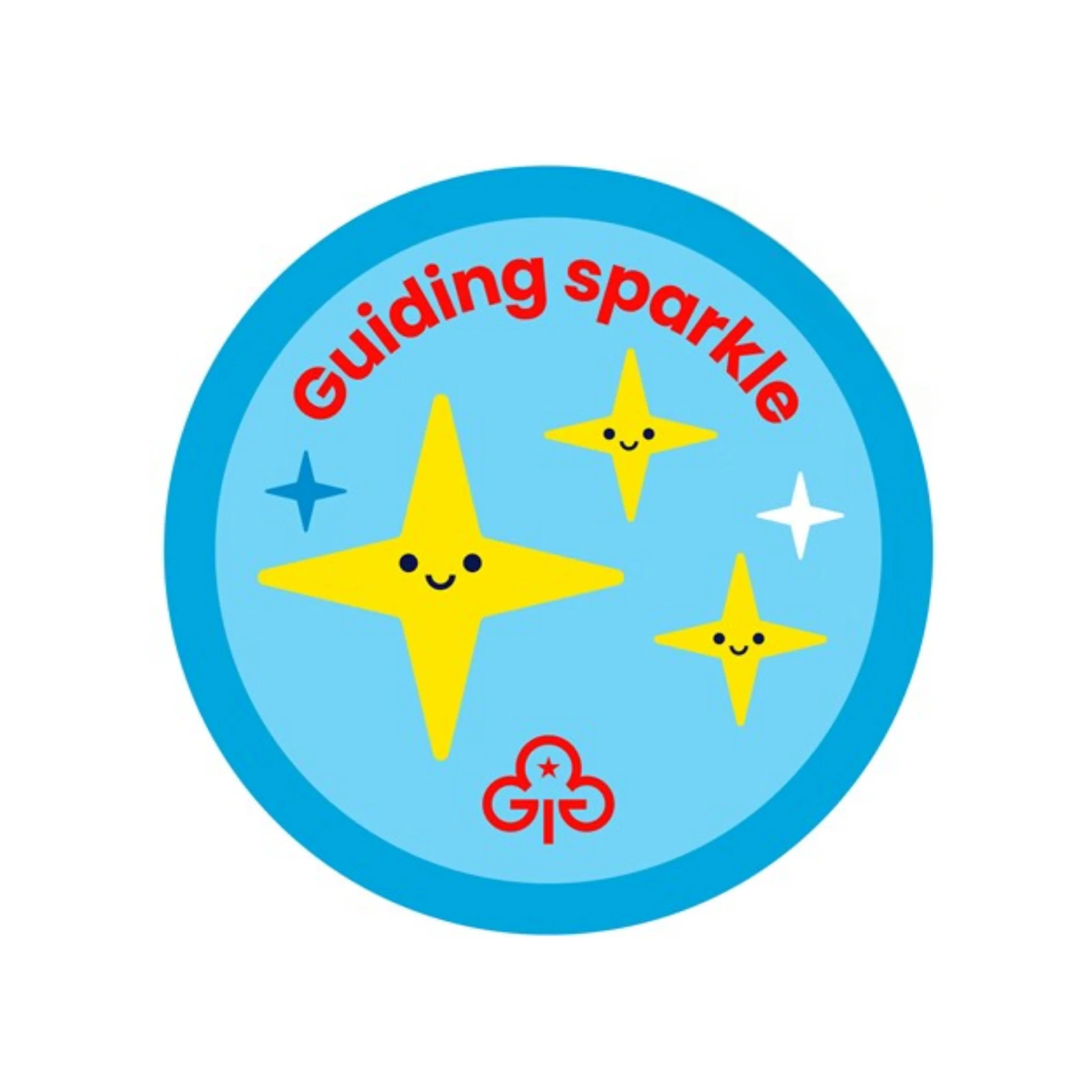 Rainbows Guiding Sparkle woven badge
