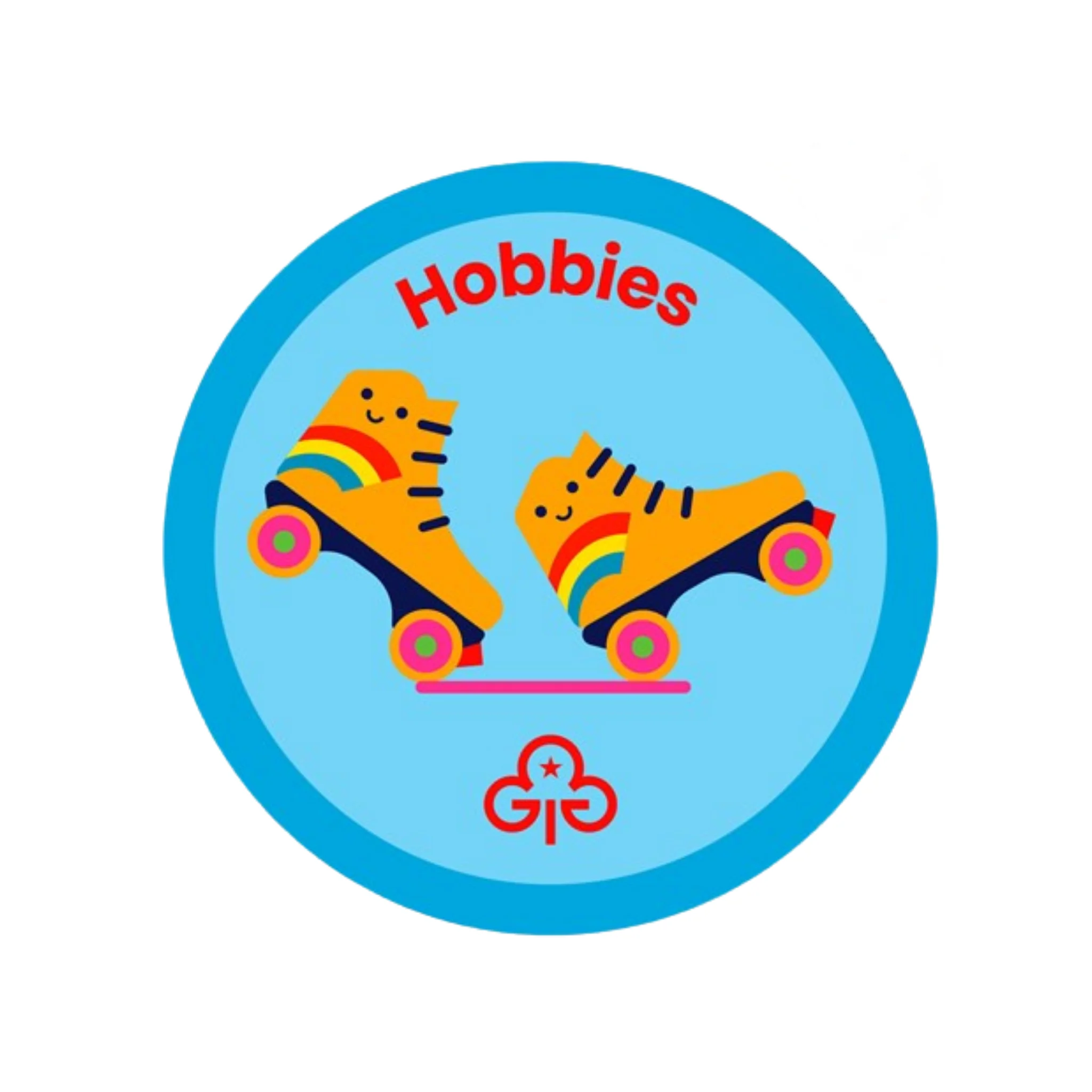 Rainbows Hobbies woven badge