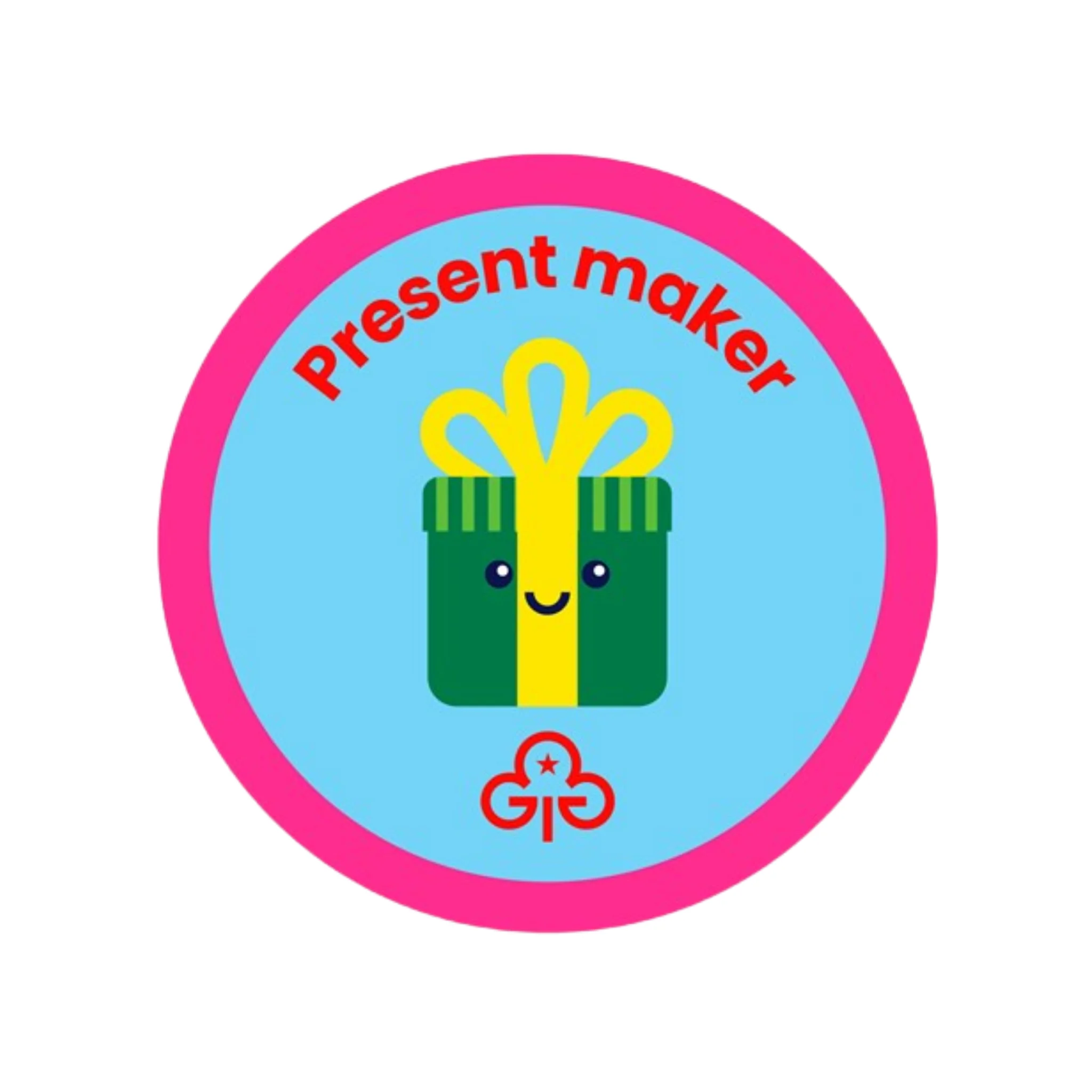 Rainbows Present Maker woven badge