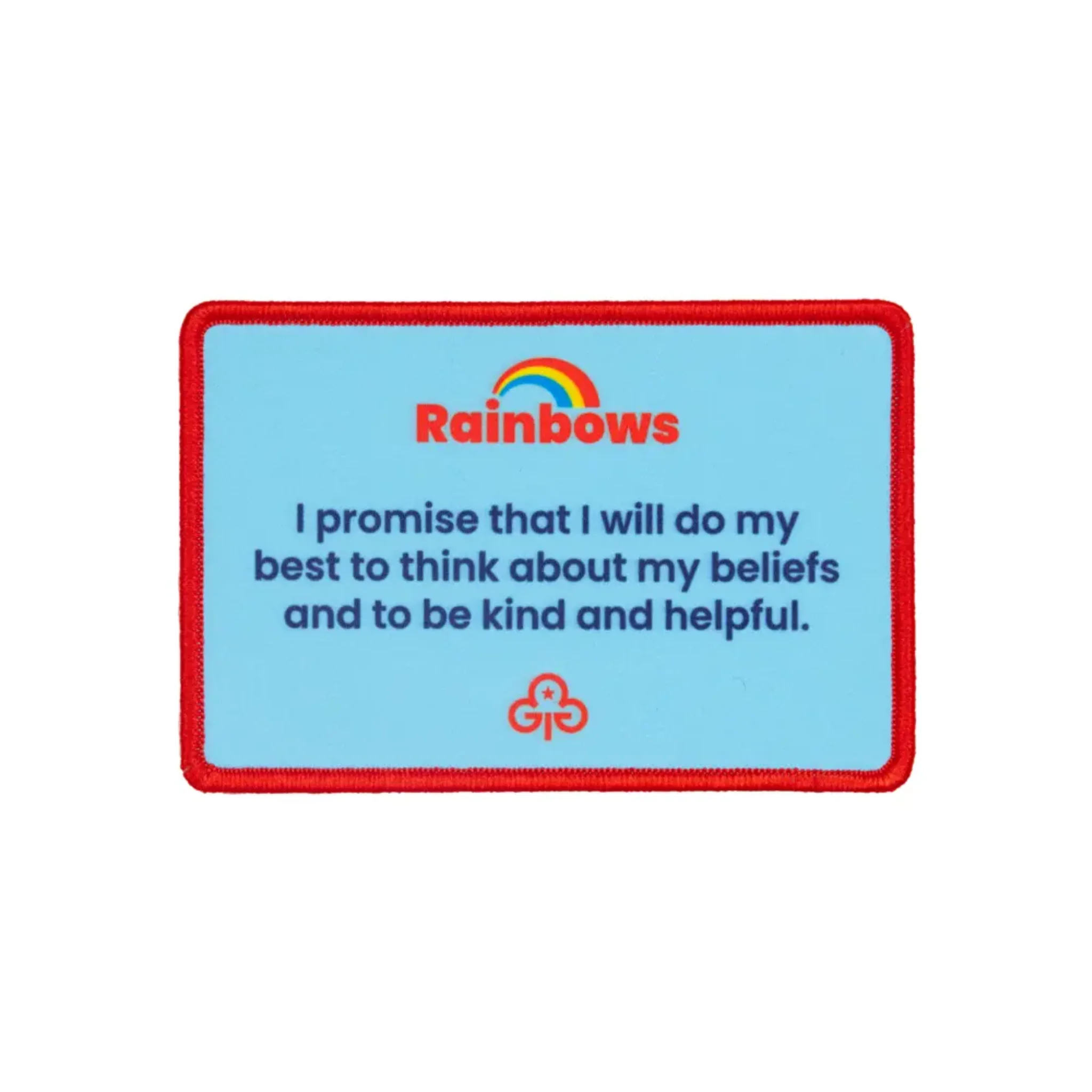 Remember your promise Rainbows woven badge