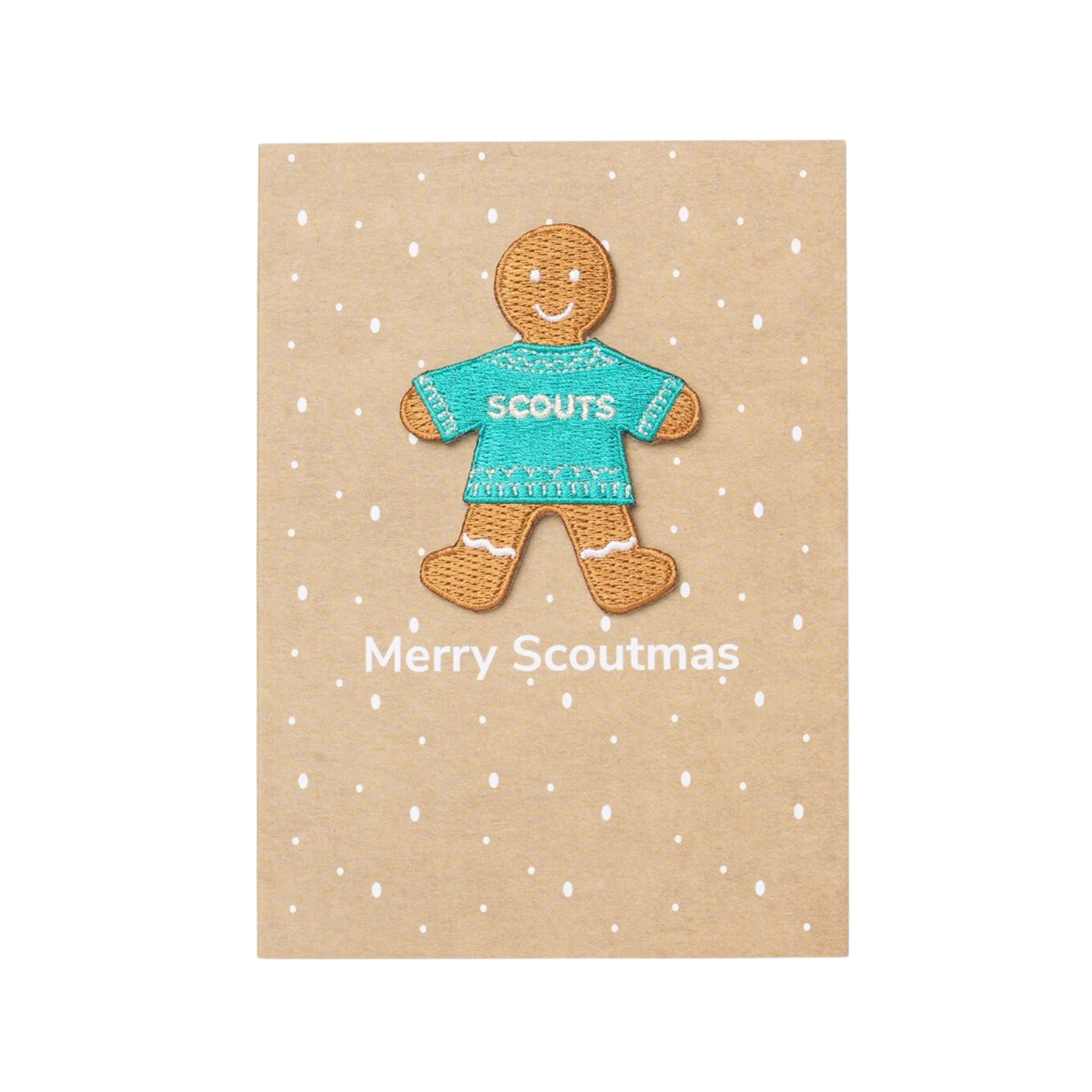 Scouts Gingerbread Card with Badge
